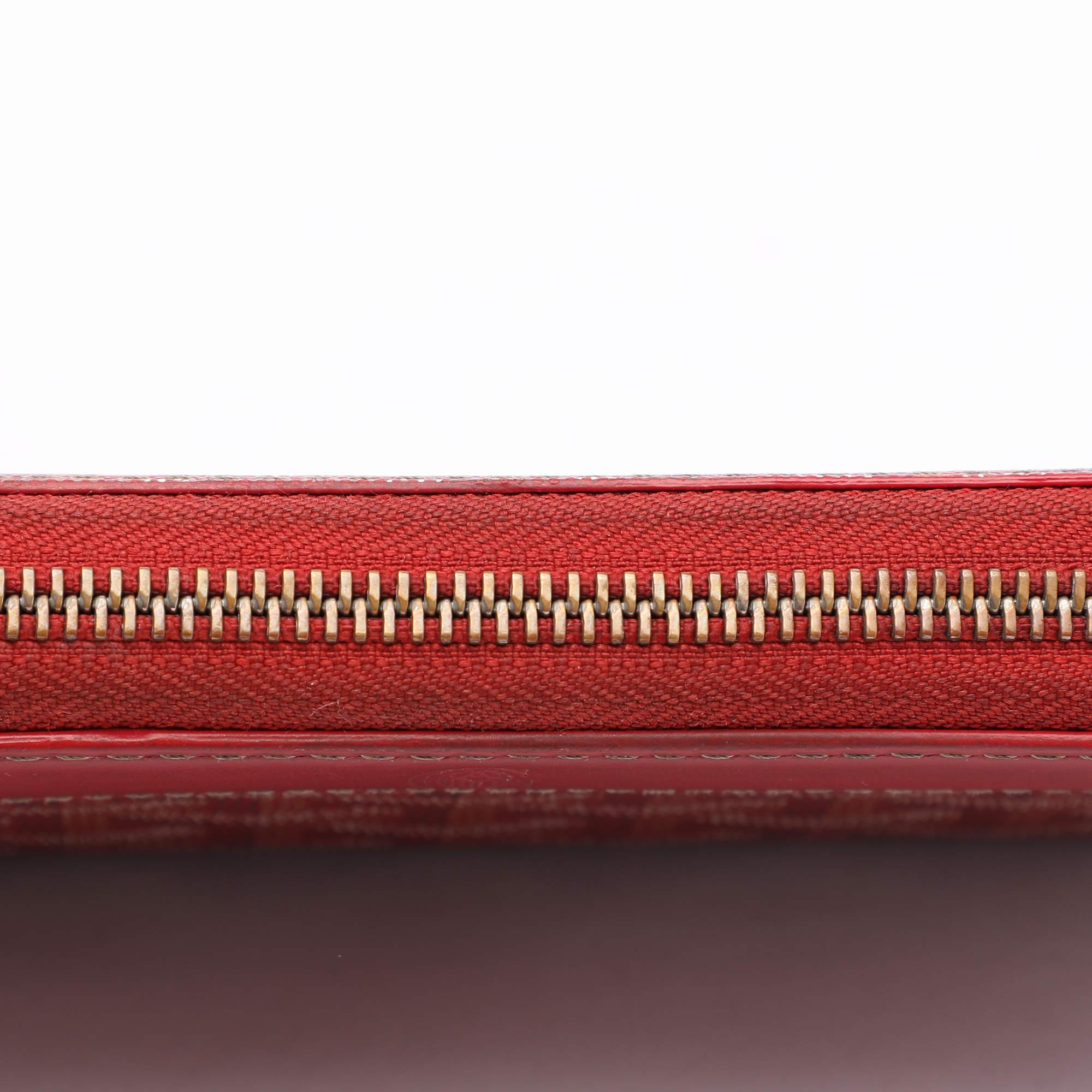 Portafoglio con zip Goyard Red Goyardine Coates Canvas Matignon in vendita 1
