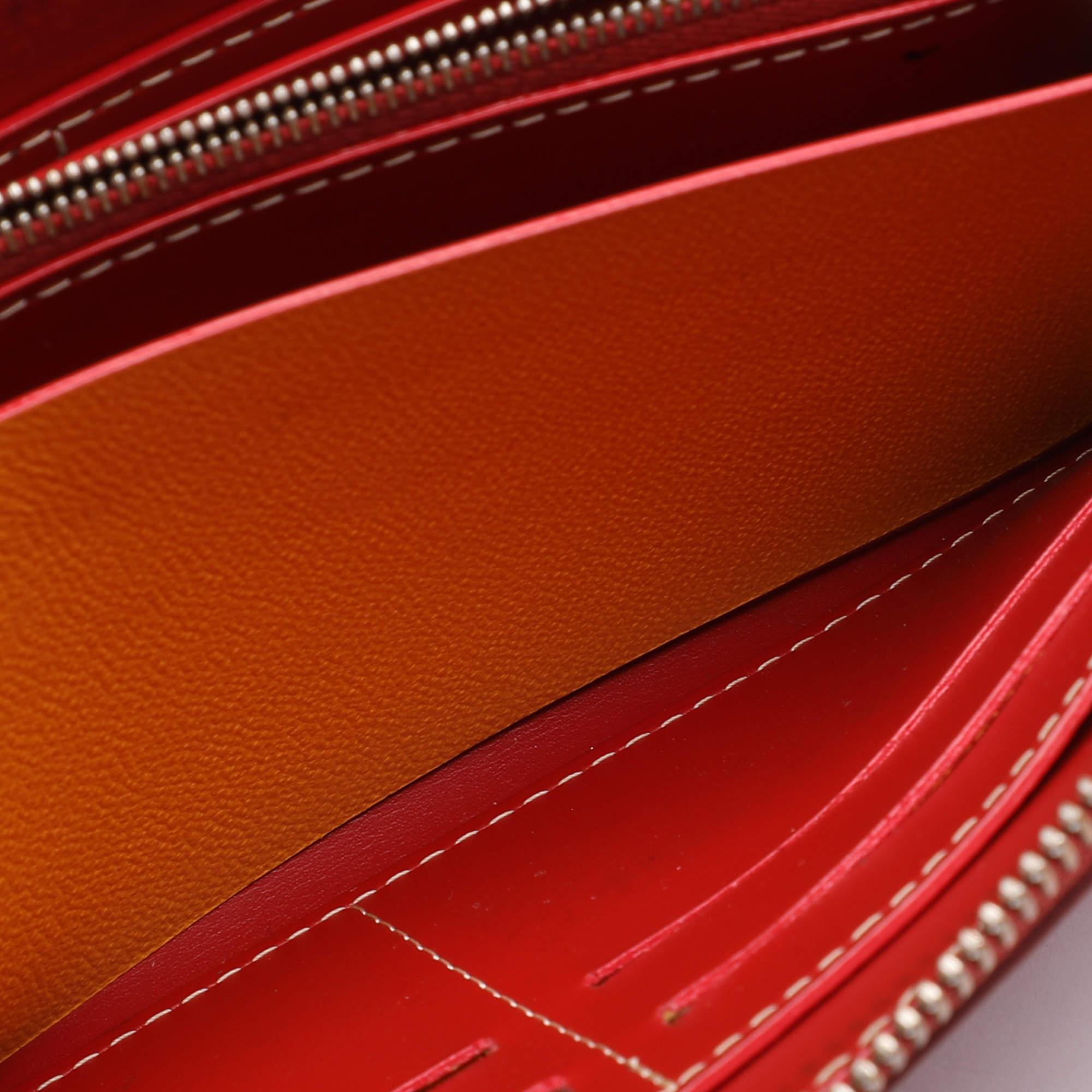 Portafoglio con zip Goyard Red Goyardine Coates Canvas Matignon in vendita 3