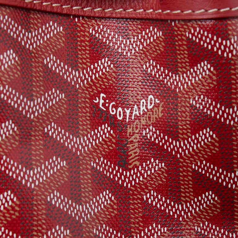 Goyard Red Goyardine Coated Canvas Petit Flot PM Bucket Bag at 1stDibs