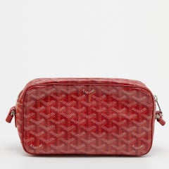 Goyard Red Goyardine Coated Canvas Sac Cap Vert Crossbody Bag