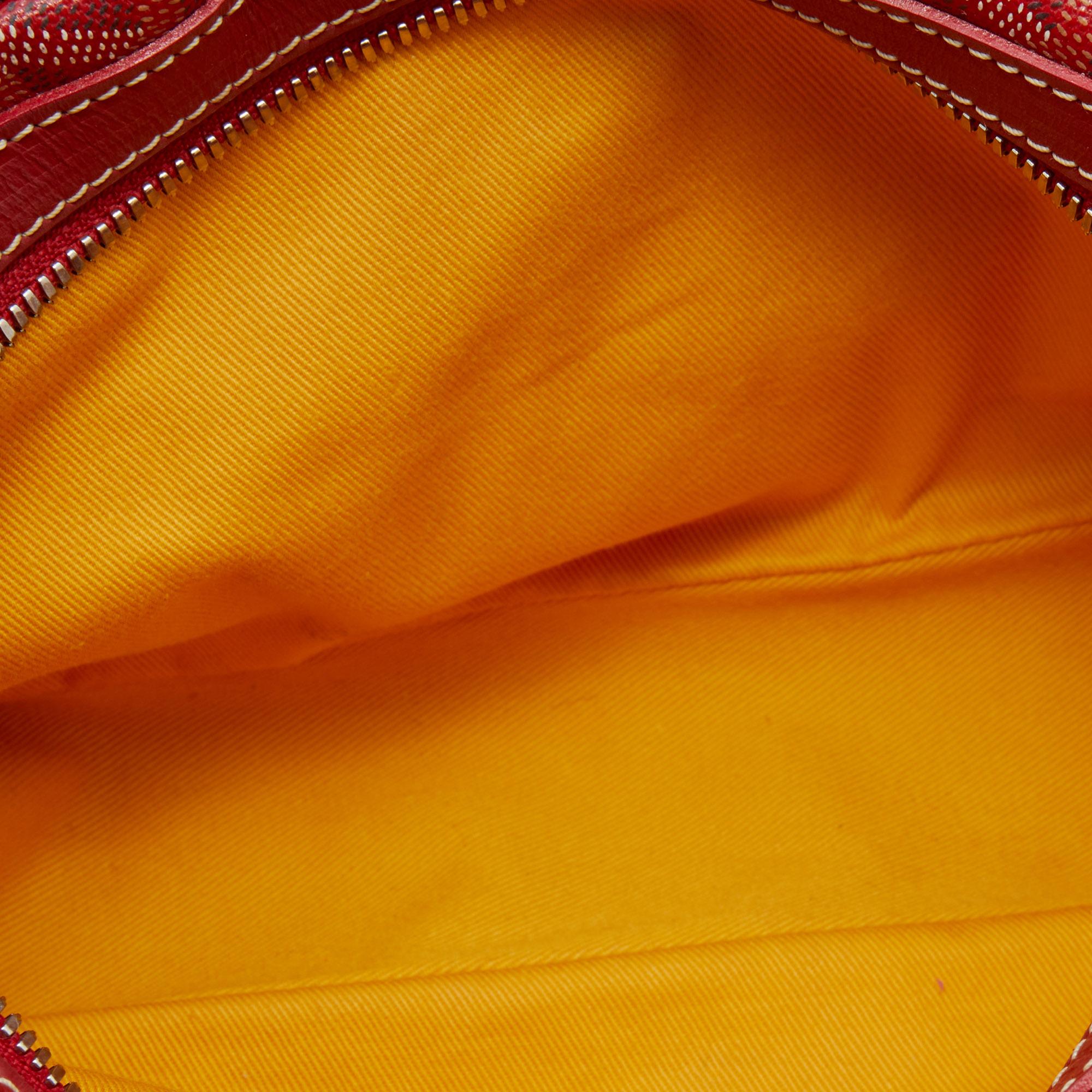 Women's Goyard Red Goyardine Coated Canvas Sac Cap Vert Crossbody Bag
