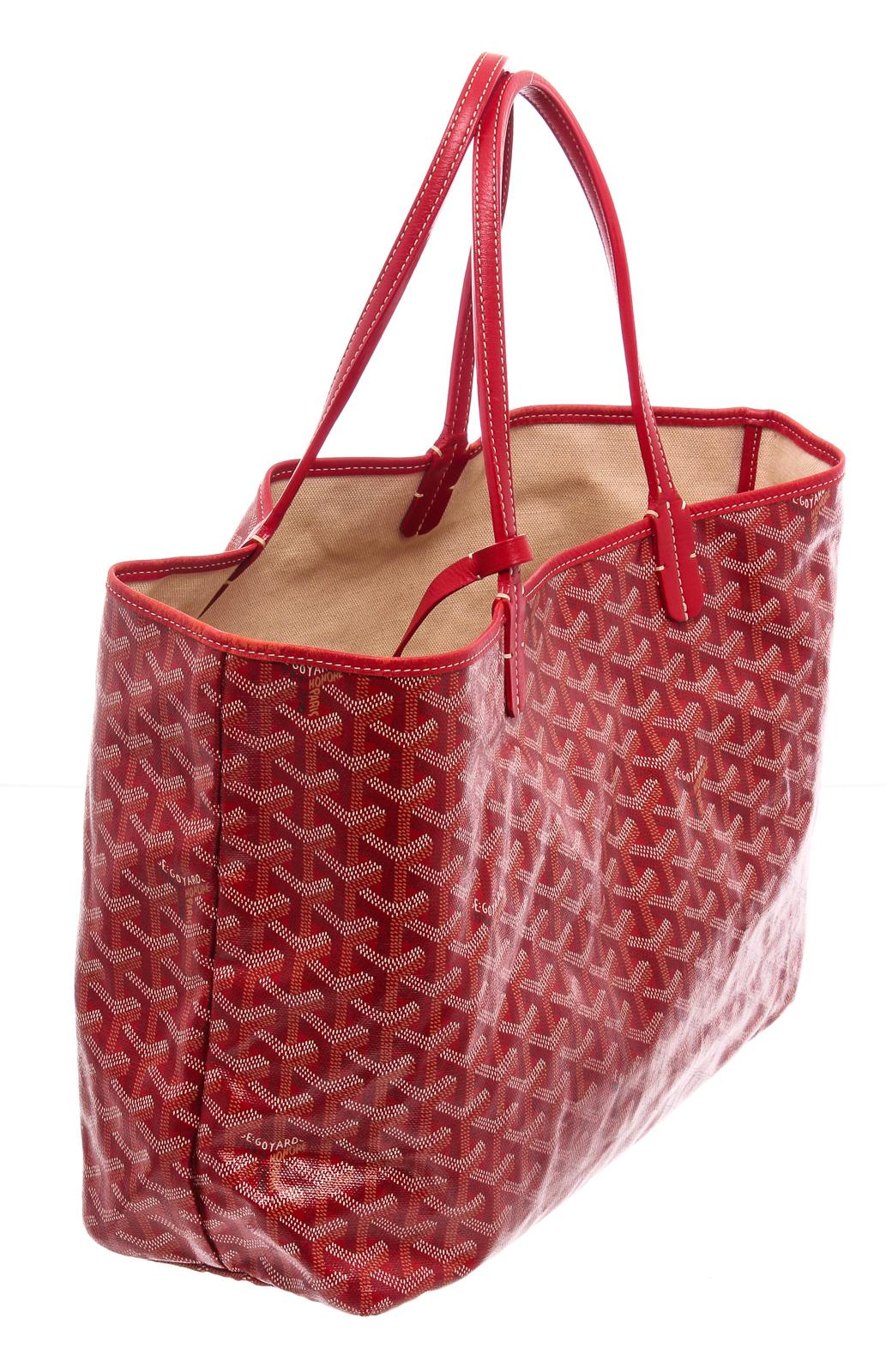goyard red tote bag