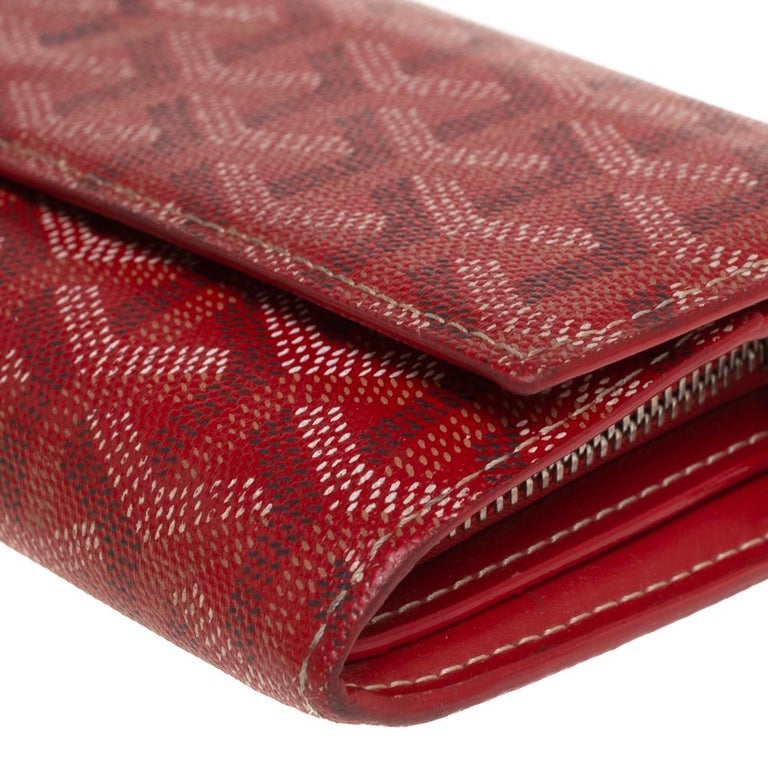 Goyard Men's Leather Wallet - Red