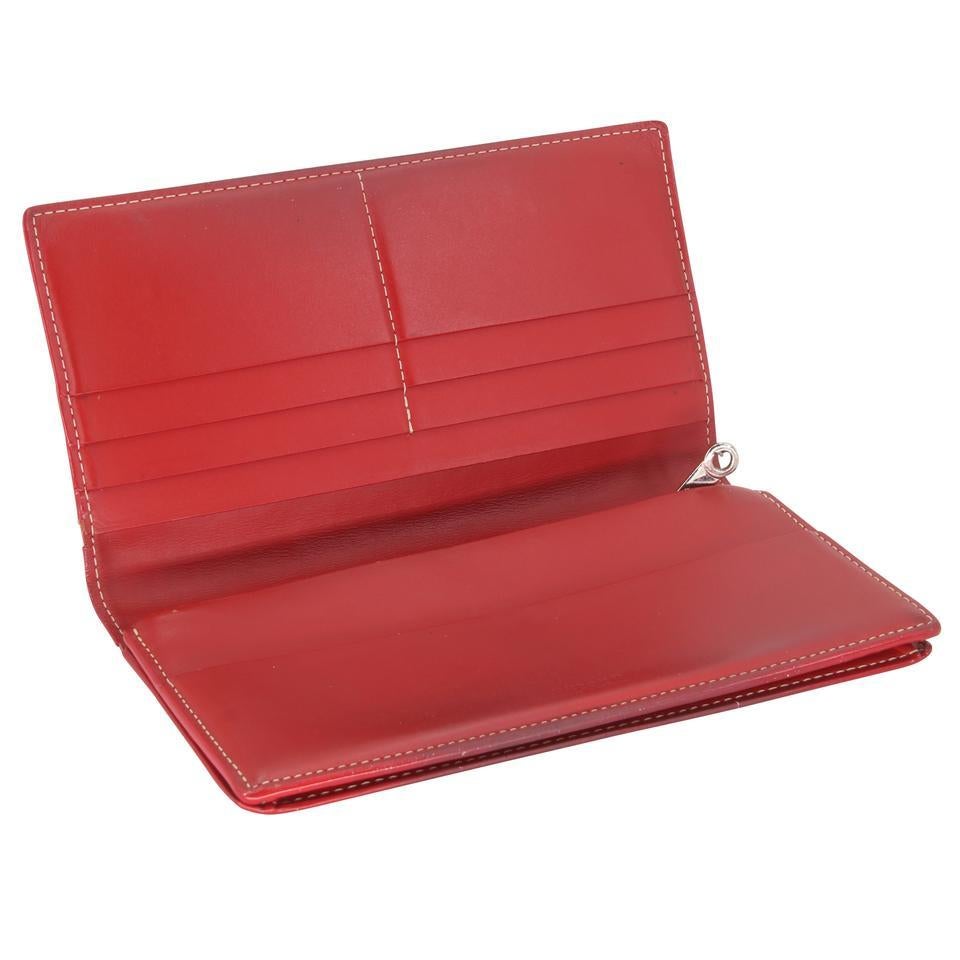Portafoglio Goyard Richelieu Internazionale Bi-Fold in tela spalmata lunga rossa in vendita 1