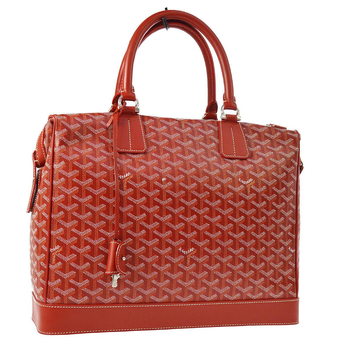 Orange Goyard Red Monogram Canvas Travel Men's Women Carryall Duffle Weekender Tote Bag