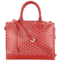 Goyard Red Monogram Canvas Travel Men's Women Carryall Duffle Weekender Tote Bag