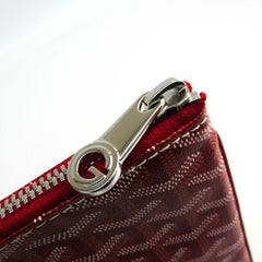 Goyard Red Monogram Canvas Zip Laptop Envelope Travel Business Clutch Bag in Box