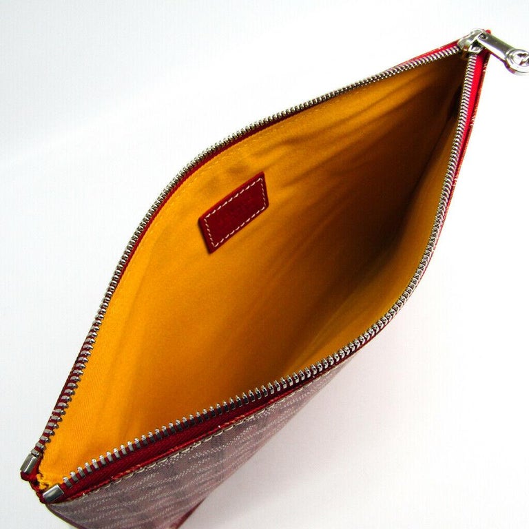 Goyard - Crepslocker, Bags & More  Shop Goyard Wallets - Red White VLogo  Zip Pouch Clutch Bag