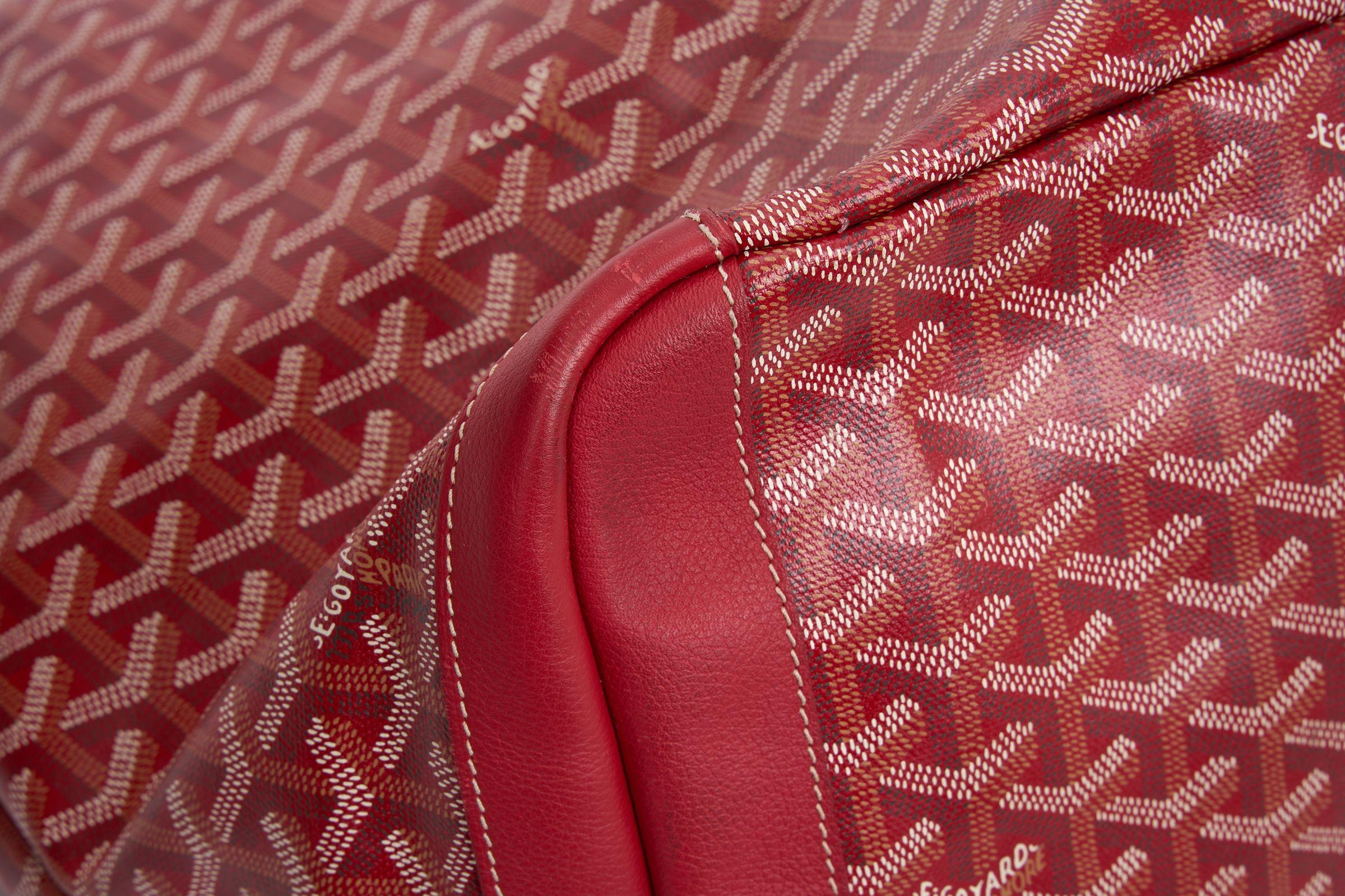Goyard Red XXL Zipped Shoulder  Tote For Sale 3