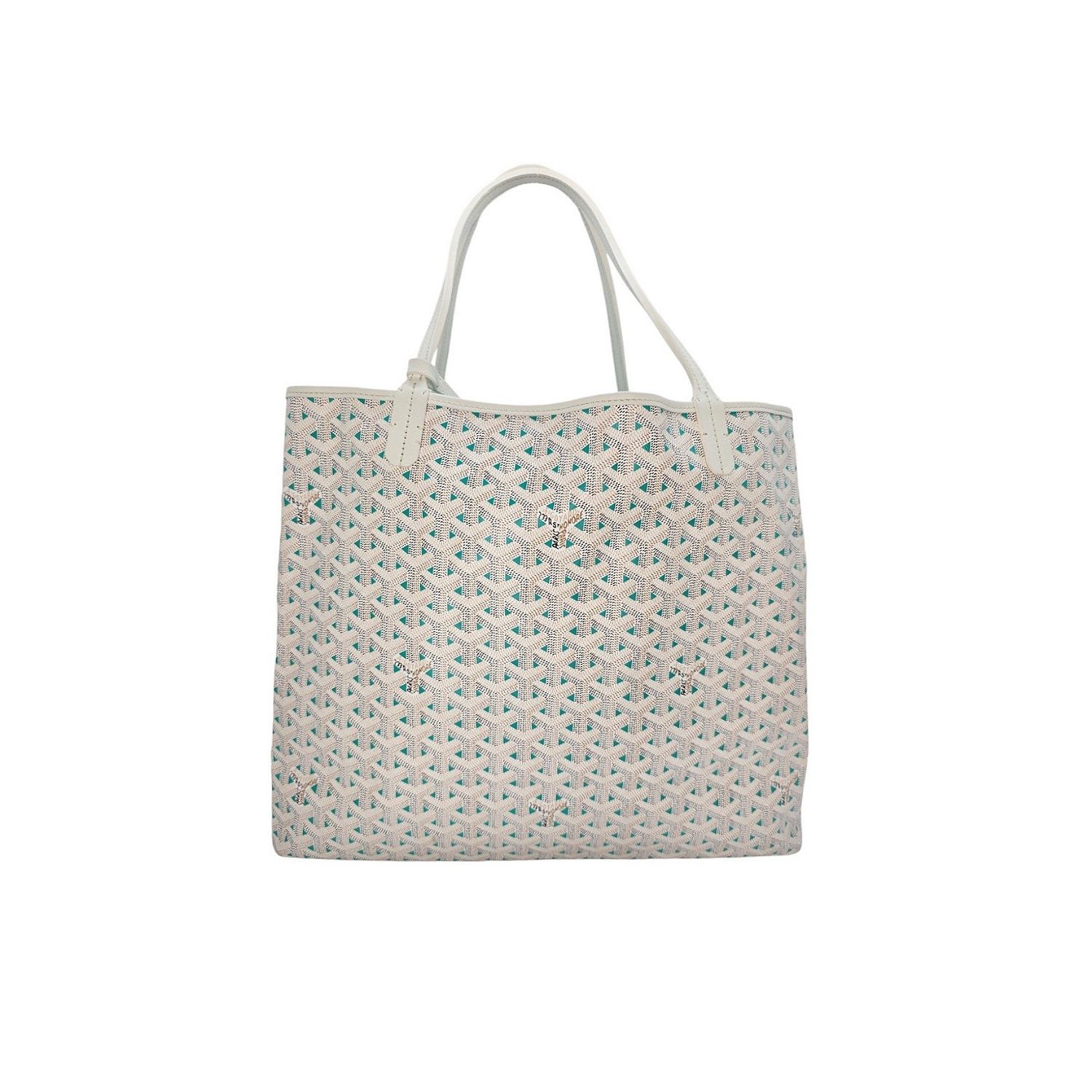 Women's or Men's Goyard Reversible Goyardine Saint Louis Claire Voie GM Tote White Opaline