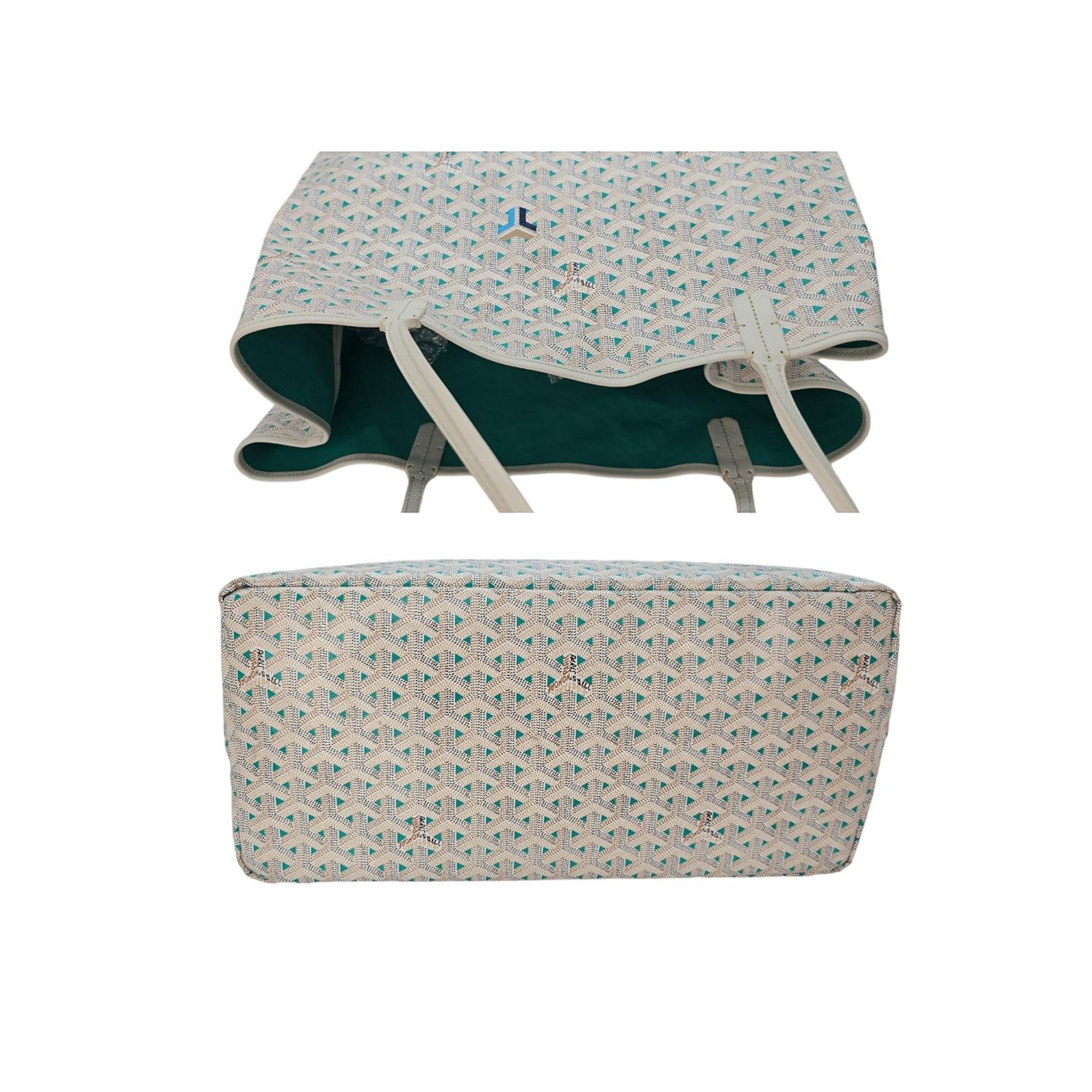 Goyard Reversible Goyardine Saint Louis Claire Voie GM Tote White Opaline 1