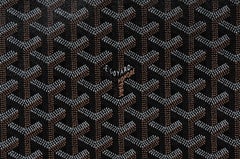 Goyard Rolling Luggage Carry Soft Sided Suitcase 55 Boeing Duffle Bag Black Canv