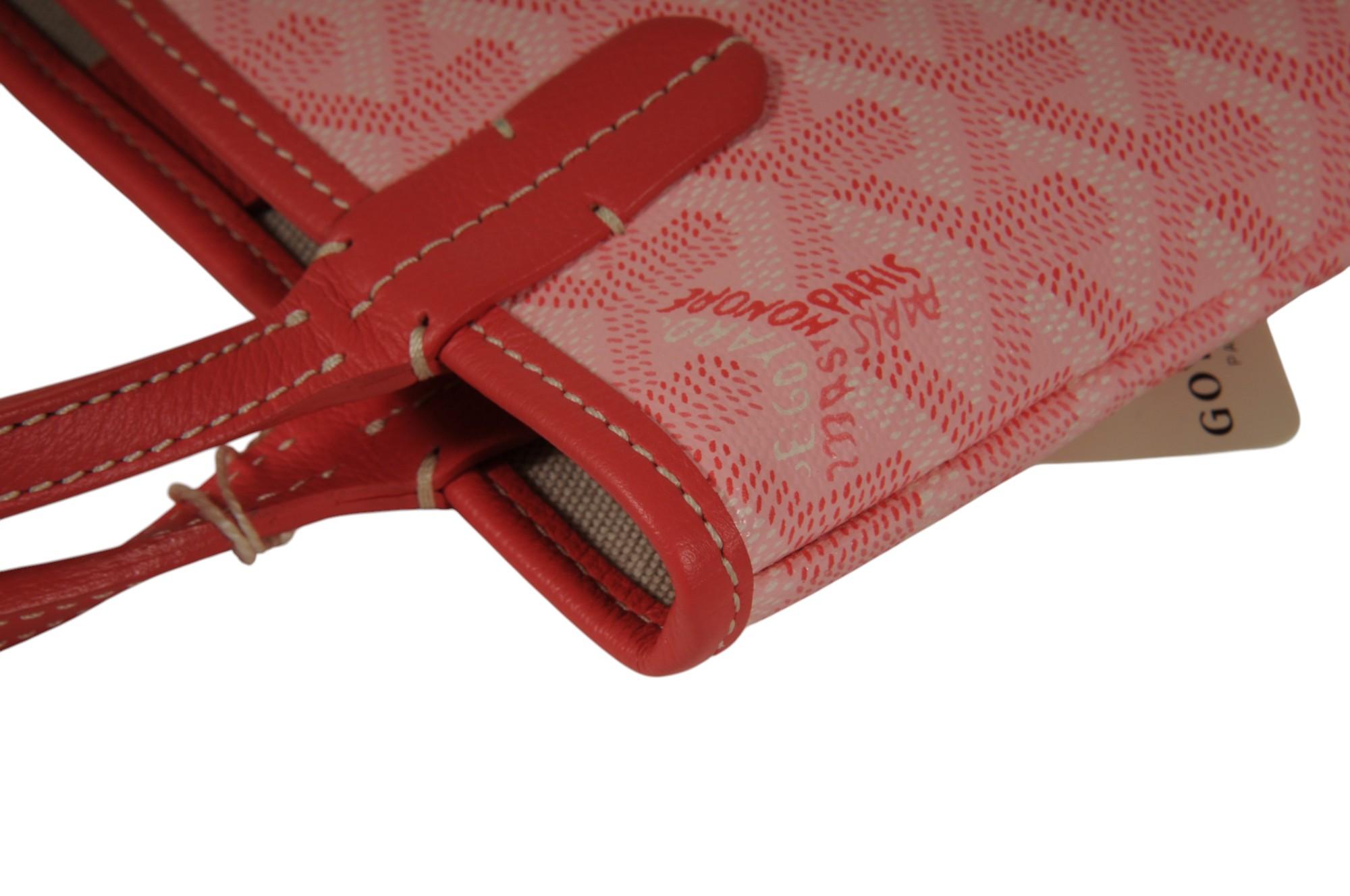 Goyard Rose Rose Poitiers Mini Tote Top Handle Limited Edition Micro Bag en vente 7