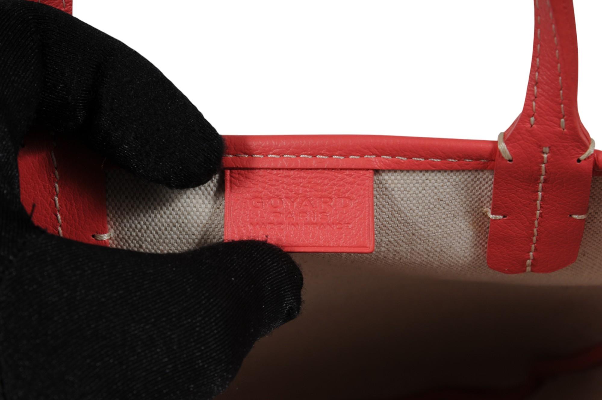 Goyard Rose Rose Poitiers Mini Tote Top Handle Limited Edition Micro Bag en vente 9