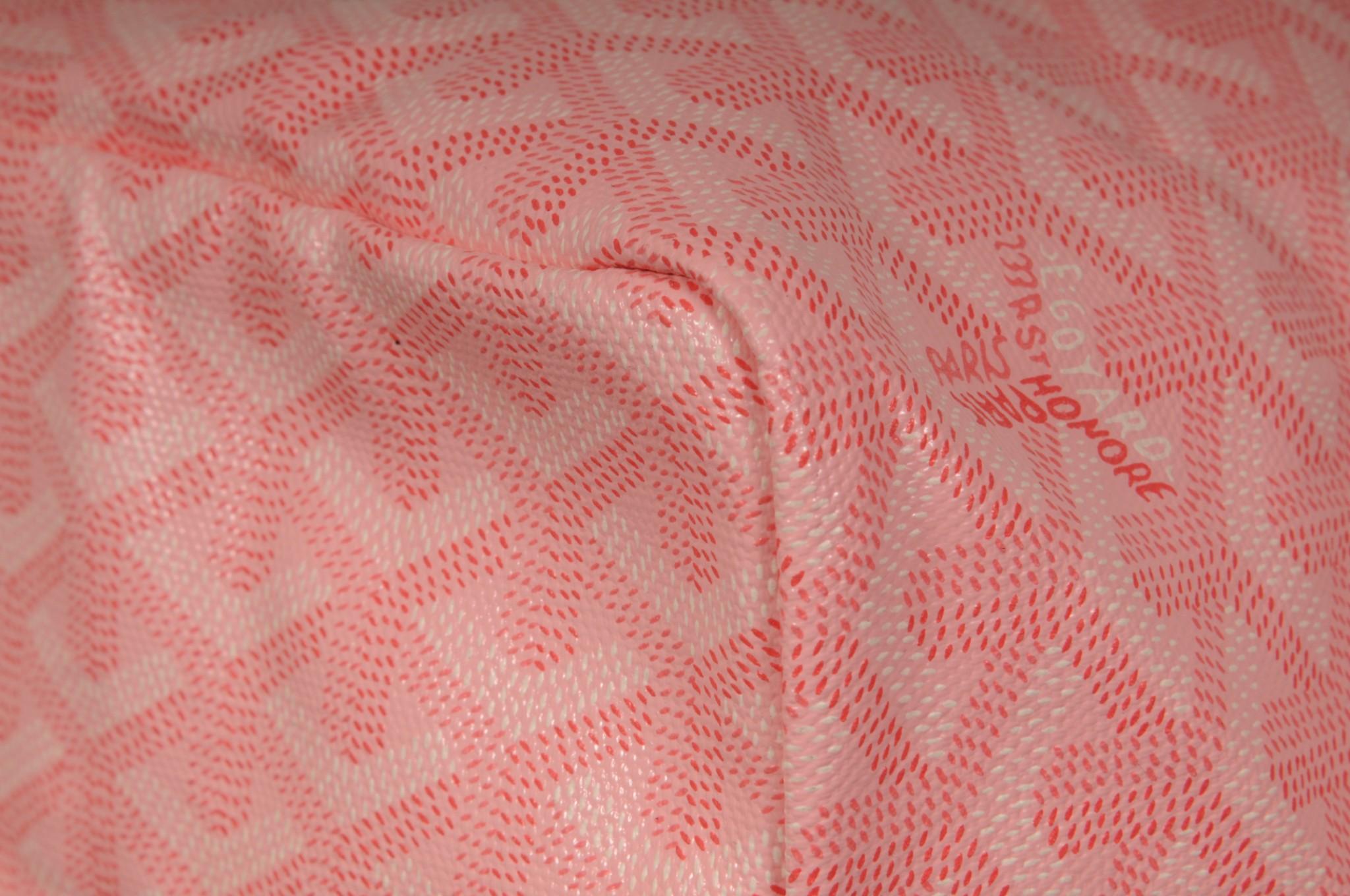 Goyard Rose Pink Saint Louis PM Tote Borsa a tracolla con maniglia superiore limitata per il viaggio in vendita 5