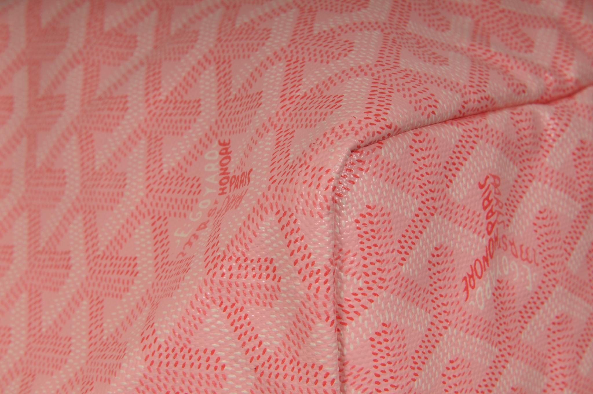 Goyard Rose Pink Saint Louis PM Tote Borsa a tracolla con maniglia superiore limitata per il viaggio in vendita 6