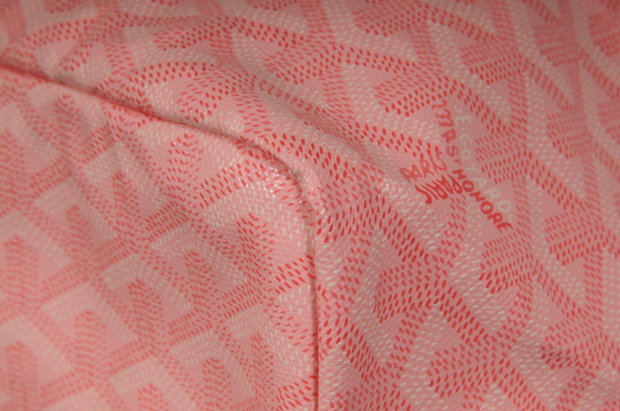 Goyard Rose Pink Saint Louis PM Tote Borsa a tracolla con maniglia superiore limitata per il viaggio in vendita 7