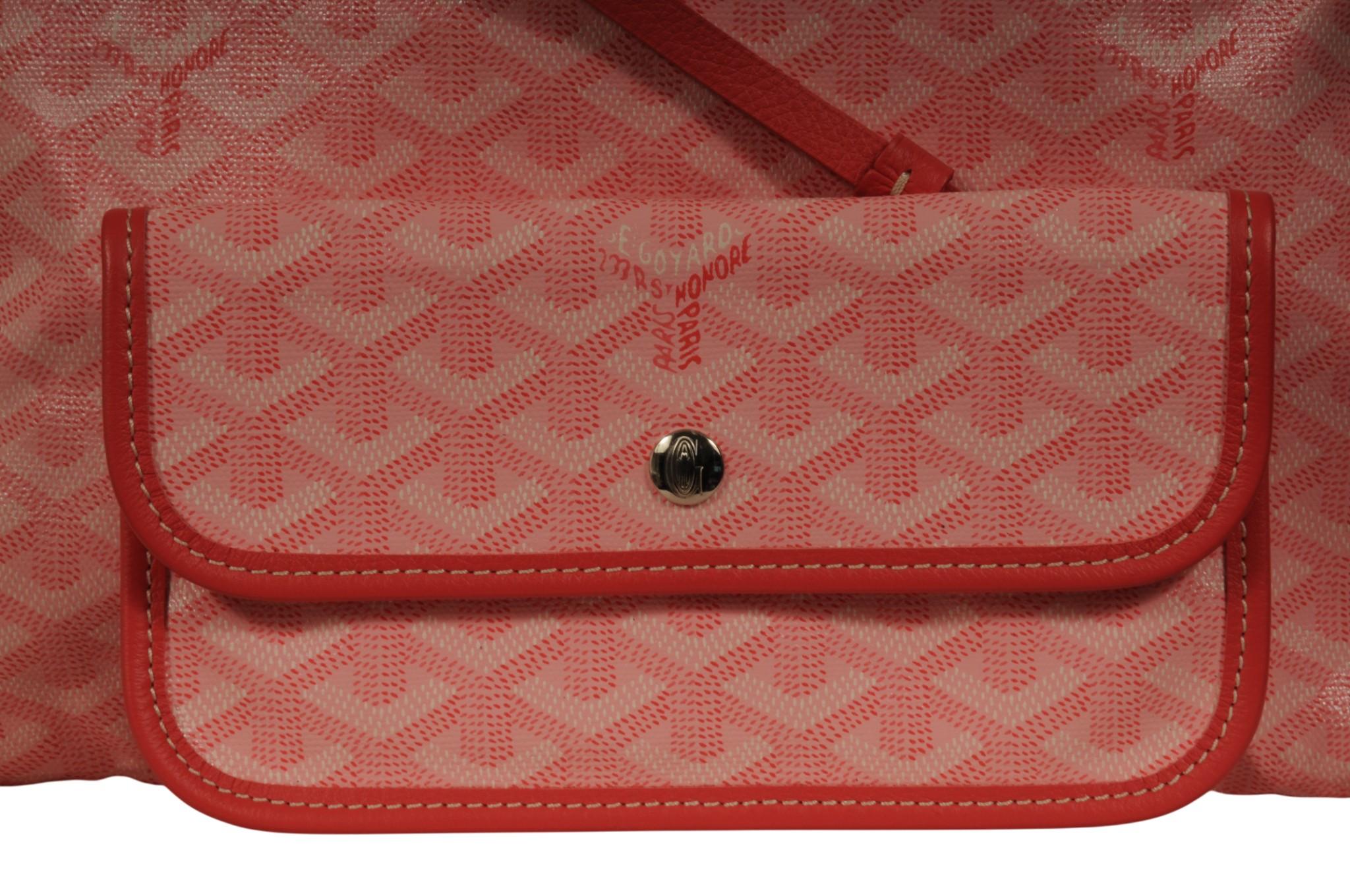 Goyard Rose Pink Saint Louis PM Tote Borsa a tracolla con maniglia superiore limitata per il viaggio in vendita 8