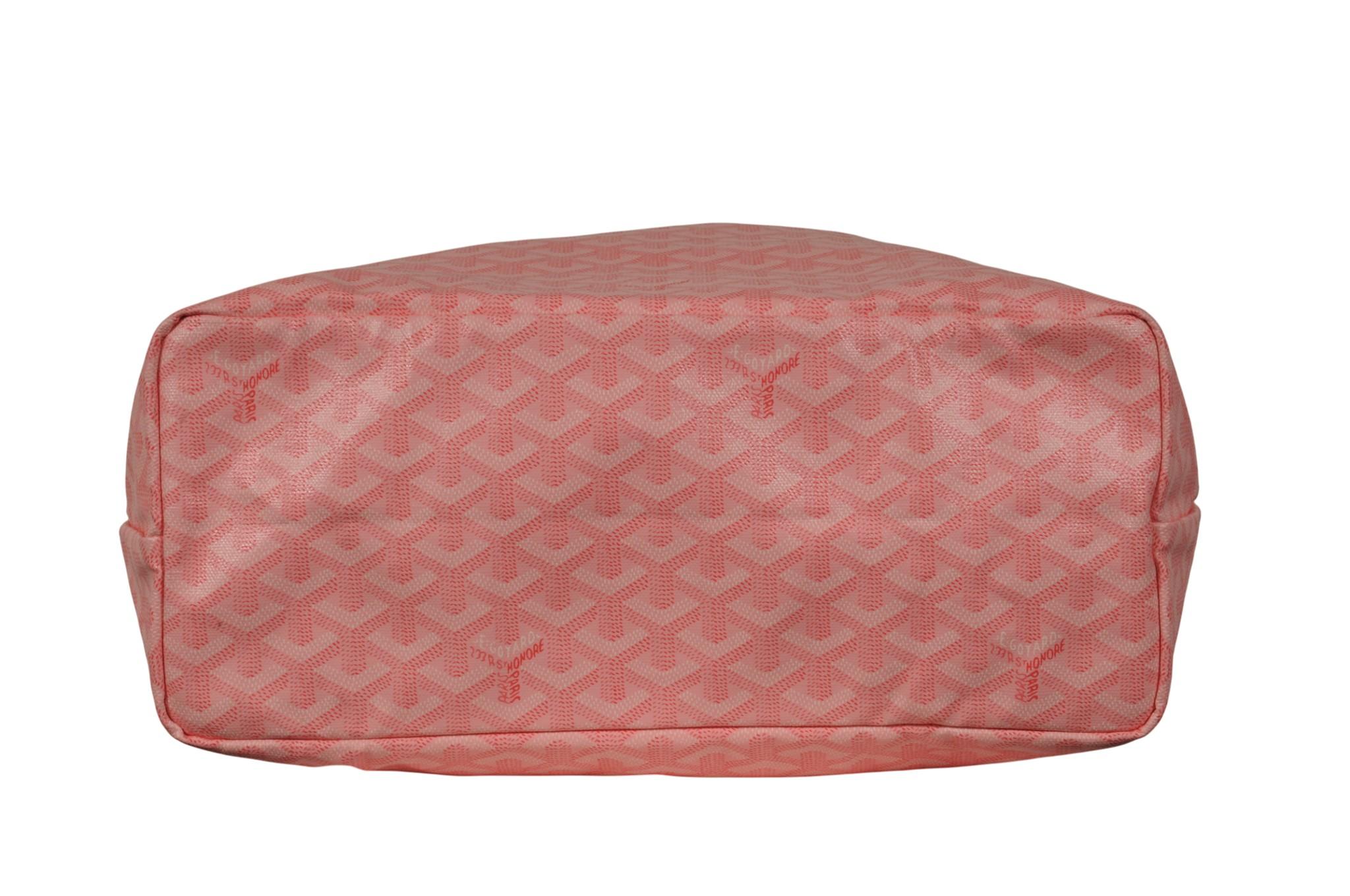 Goyard Rose Pink Saint Louis PM Tote Borsa a tracolla con maniglia superiore limitata per il viaggio in vendita 3
