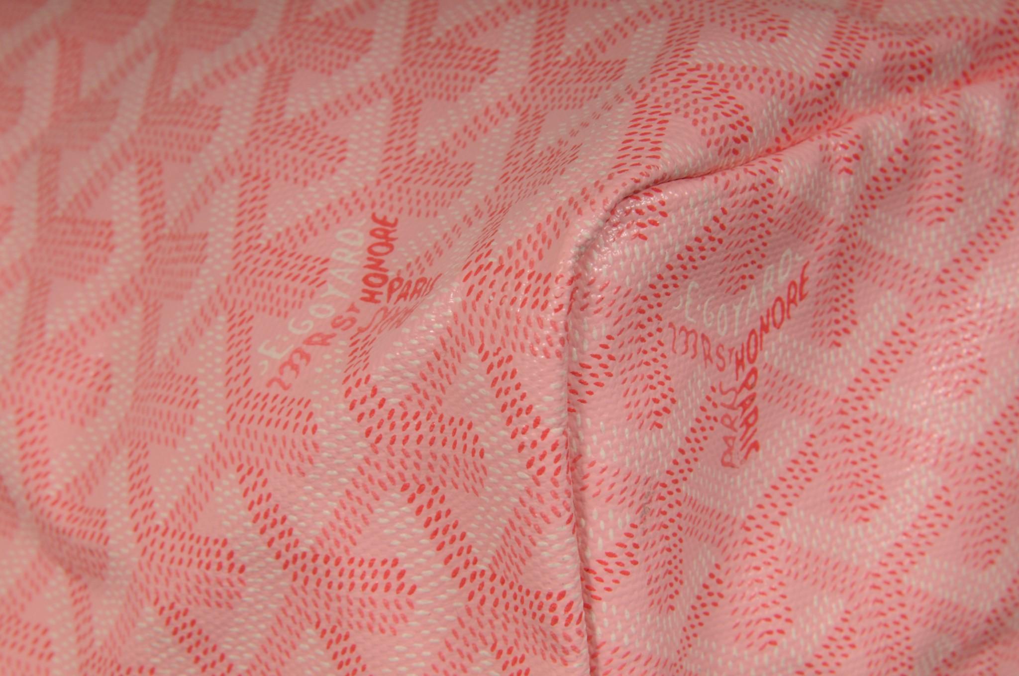 Goyard Rose Pink Saint Louis PM Tote Borsa a tracolla con maniglia superiore limitata per il viaggio in vendita 4