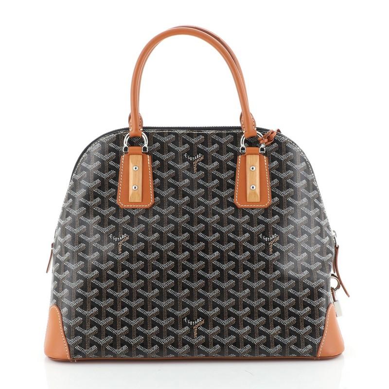 Black Goyard Sac Vendome Handbag Coated Canvas PM