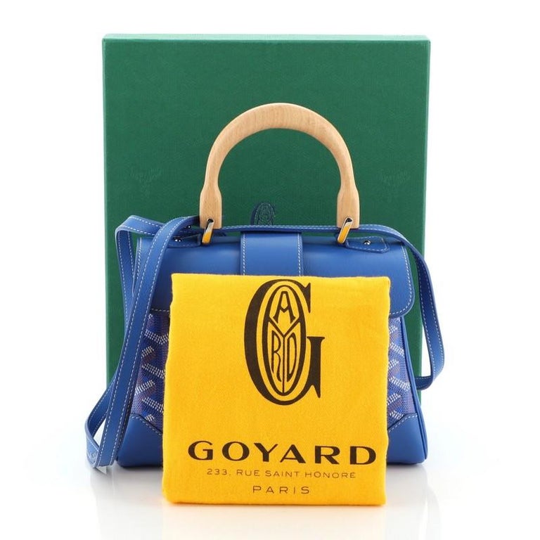 US$ 345.00 - Goyard Saigon mini wooden-handble structured handbag sling  crossbody shoulder flap messenger - m.