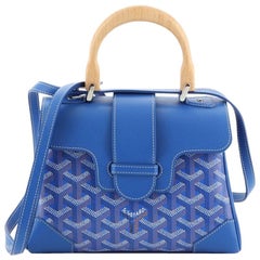 Goyard Saigon Top Handle Bag beschichtetem Segeltuch mit Leder Mini
