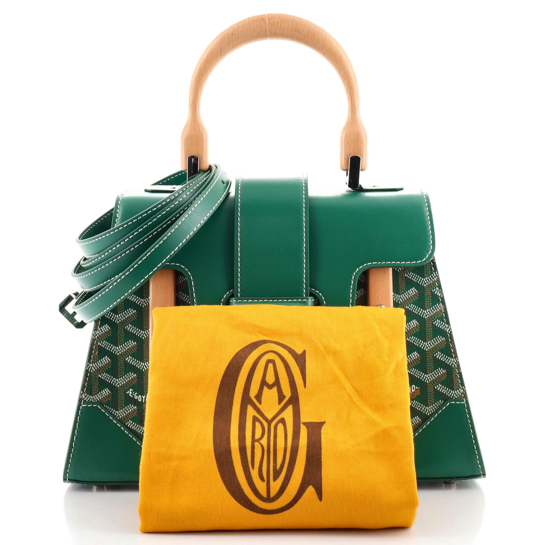 NEW RARE COVETED GOYARD GREEN SAIGON SOUPLE MINI BAG