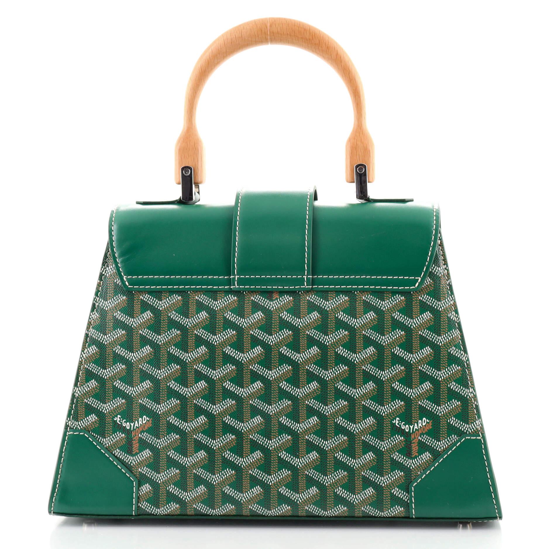 Goyard bamboo handle bag top