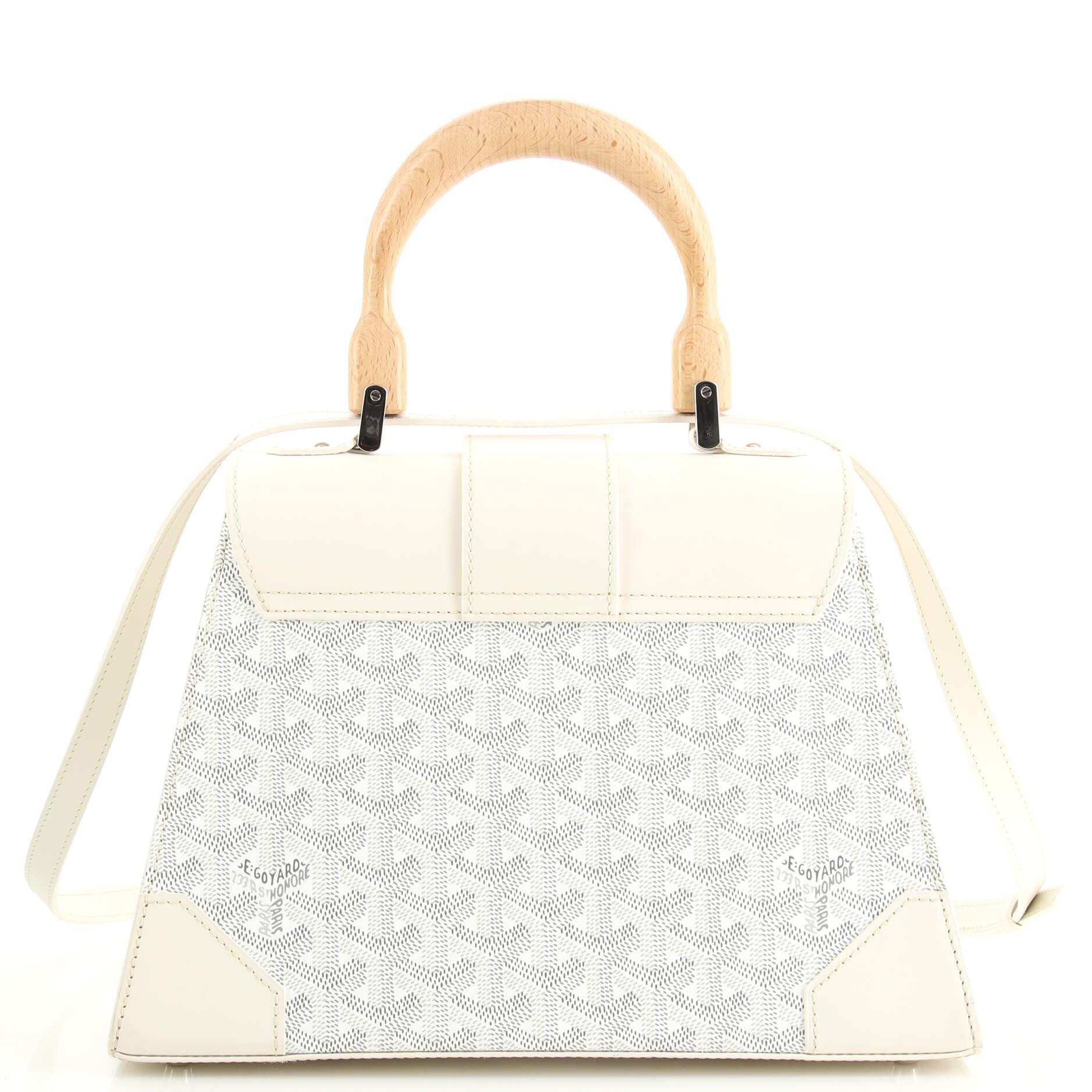  Goyard - Sac Saigon à poignée supérieure en toile enduite avec cuir PM Unisexe 