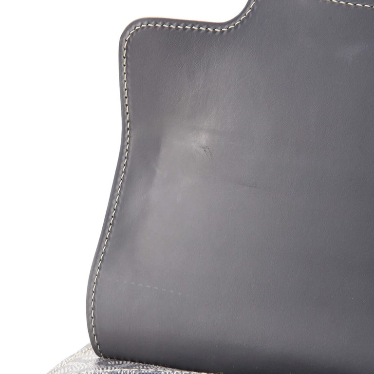 Goyard Grey Coated Canvas and Leather MM Saigon Top Handle Bag
