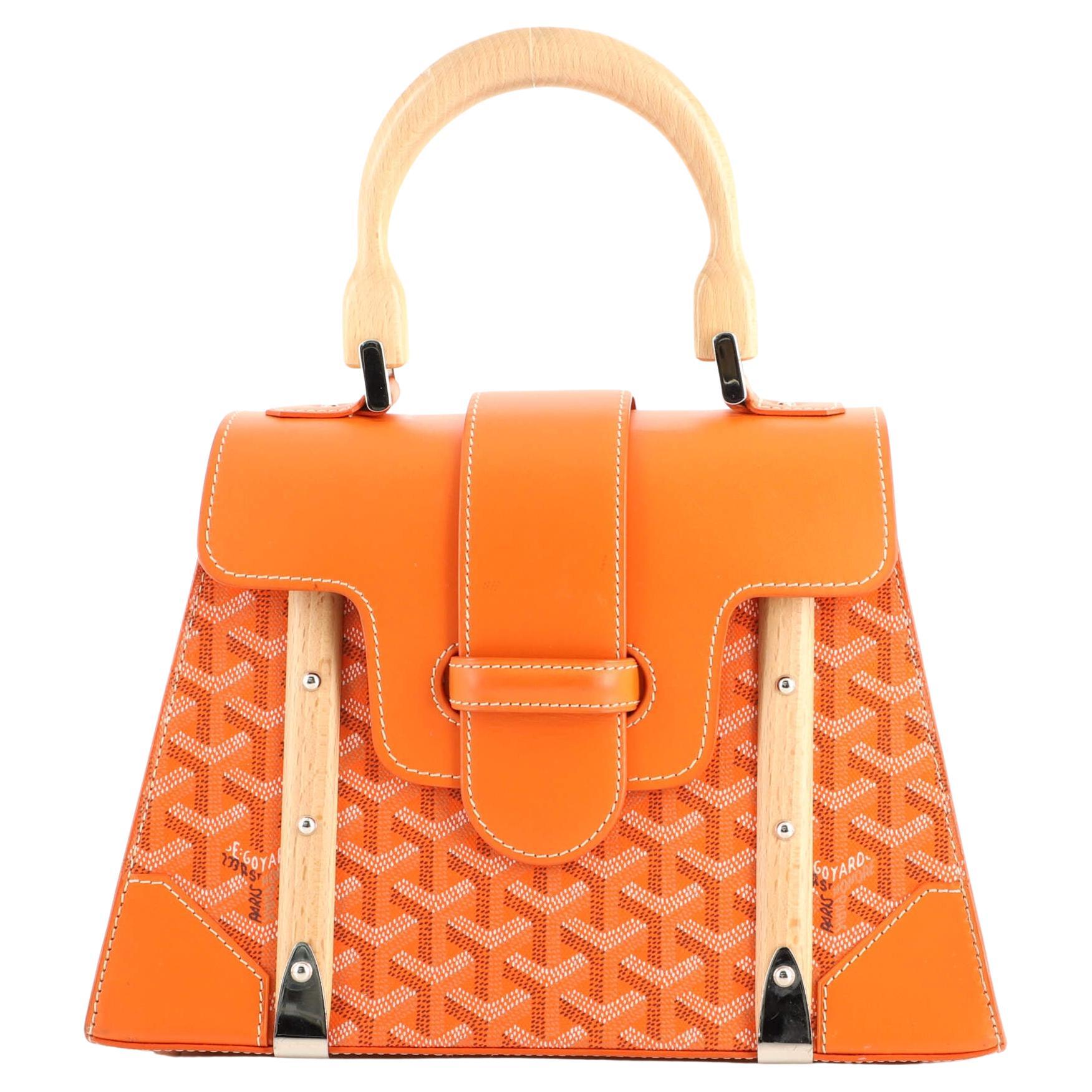 Goyard Saigon Top Handle Bag Coated Canvas with Leather PM at 1stDibs