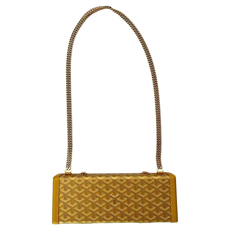 Goyard New Monogram 2 in 1 Evening Clutch Box Drop Chain Shoulder Bag at  1stDibs