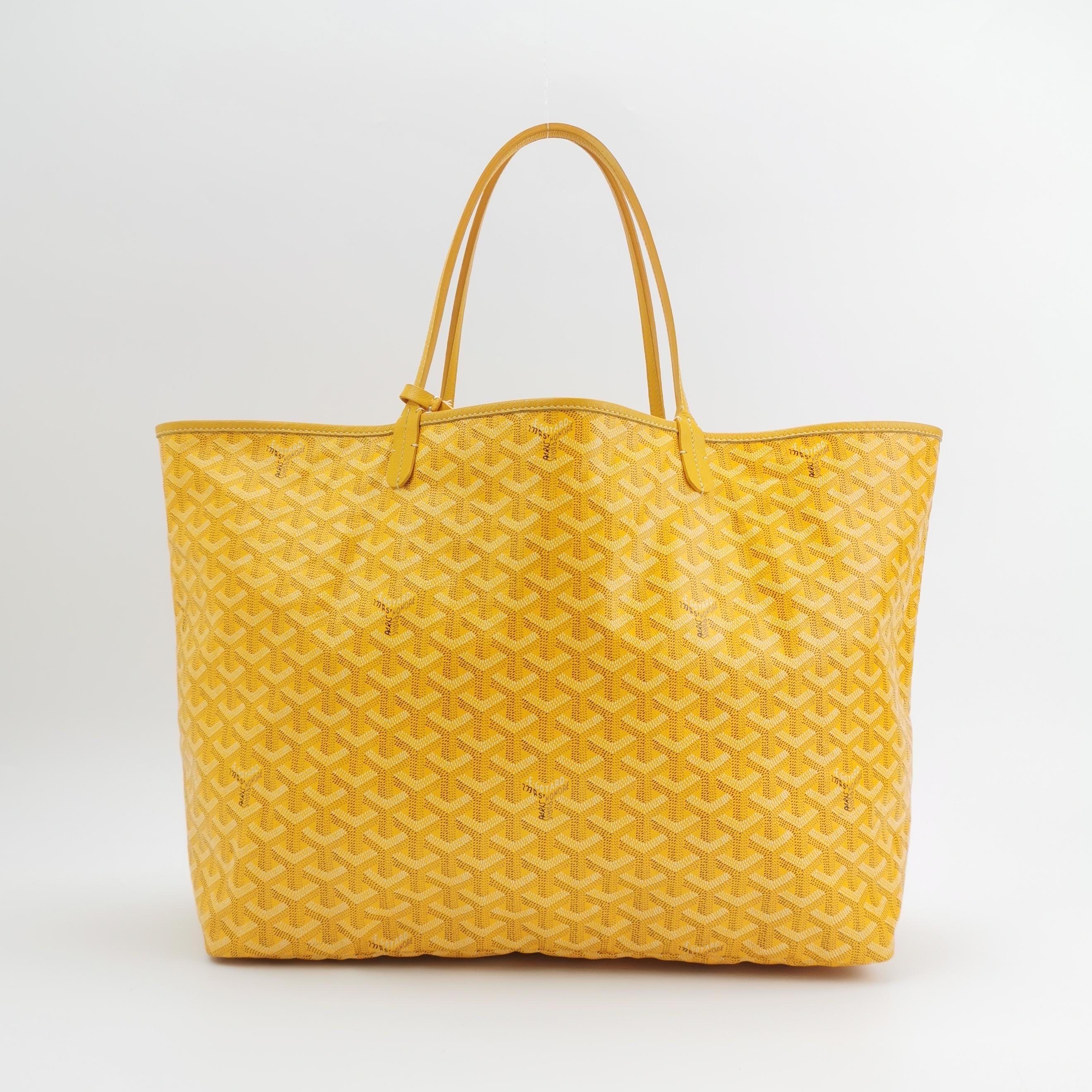 Goyard Saint Louis GM Large Tote Yellow 2017 In Good Condition In AUBERVILLIERS, FR