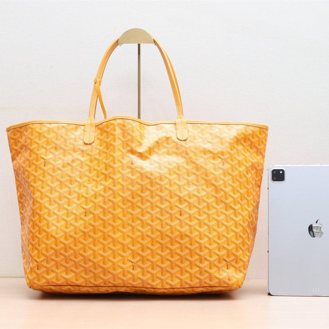 Goyard Saint Louis GM Large Tote Yellow 2019 In Excellent Condition For Sale In AUBERVILLIERS, FR
