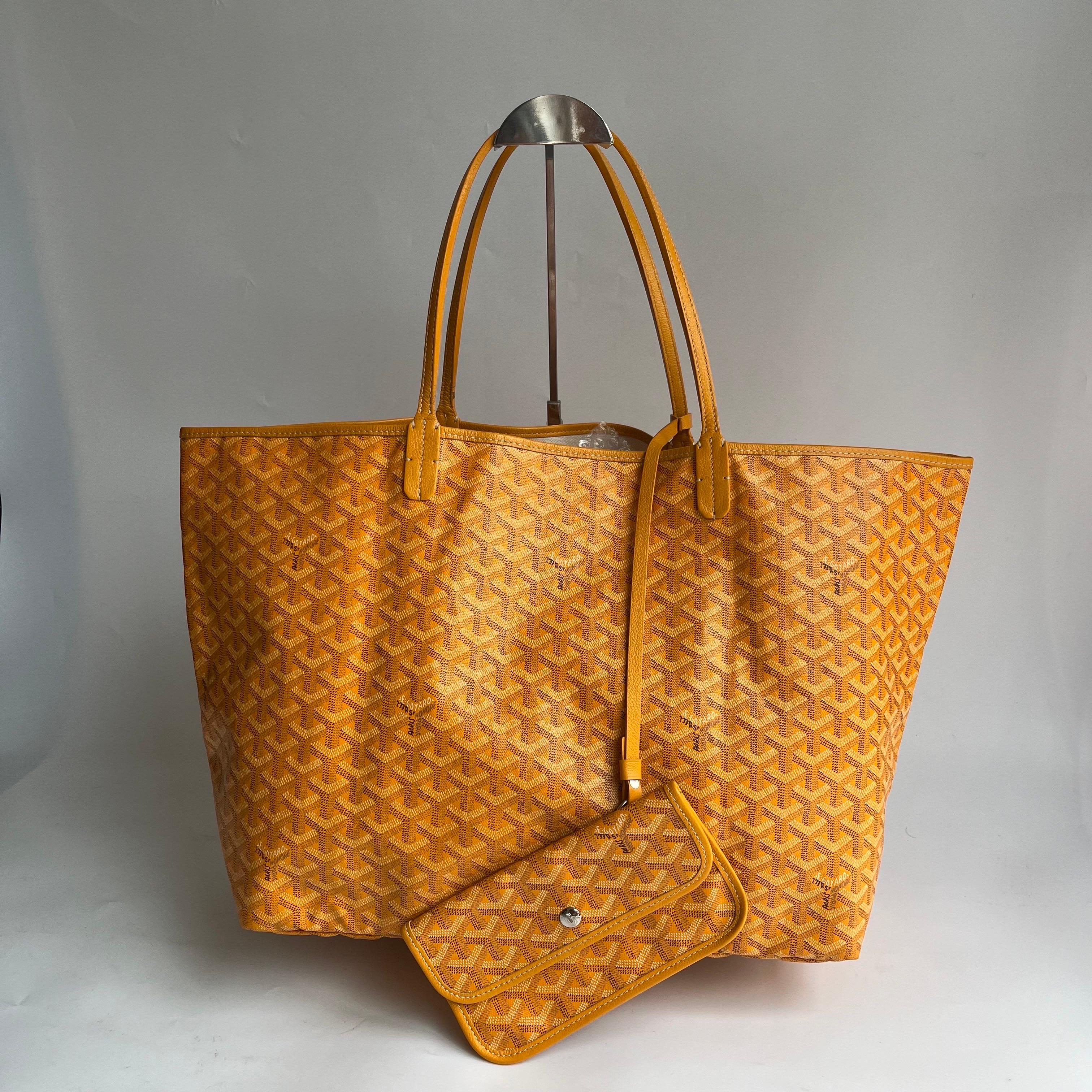 Goyard Saint Louis GM Large Tote Yellow 2019 In Excellent Condition For Sale In AUBERVILLIERS, FR