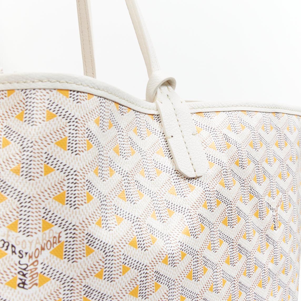 GOYARD Saint Louis GM Limited Bolso de asa superior monograma reversible de lona blanca 1