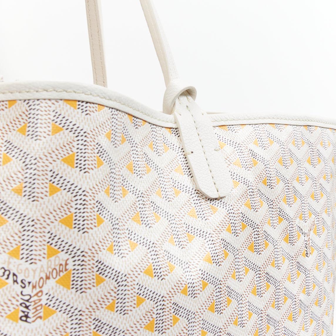 GOYARD Saint Louis GM Fourre-tout à poignée supérieure réversible en toile blanche monogrammée  en vente 2