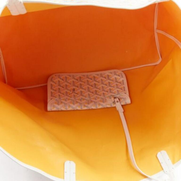 GOYARD Saint Louis GM Limited Bolso monograma reversible de lona blanca 5