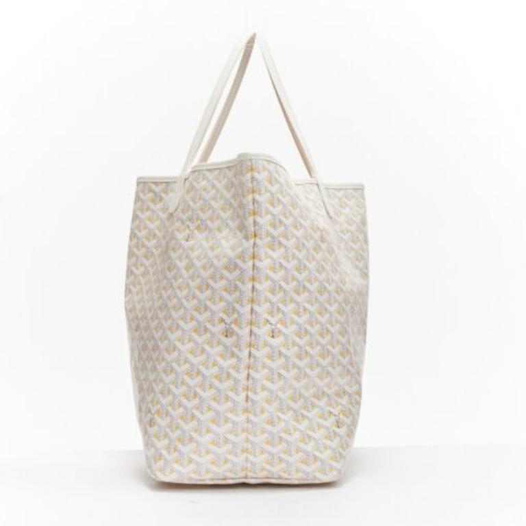 GOYARD Saint Louis GM Limited Bolso monograma reversible de lona blanca en Excelente Estado en Hong Kong, NT