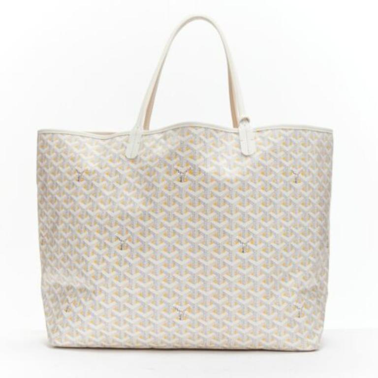 De las mujeres GOYARD Saint Louis GM Limited Bolso monograma reversible de lona blanca