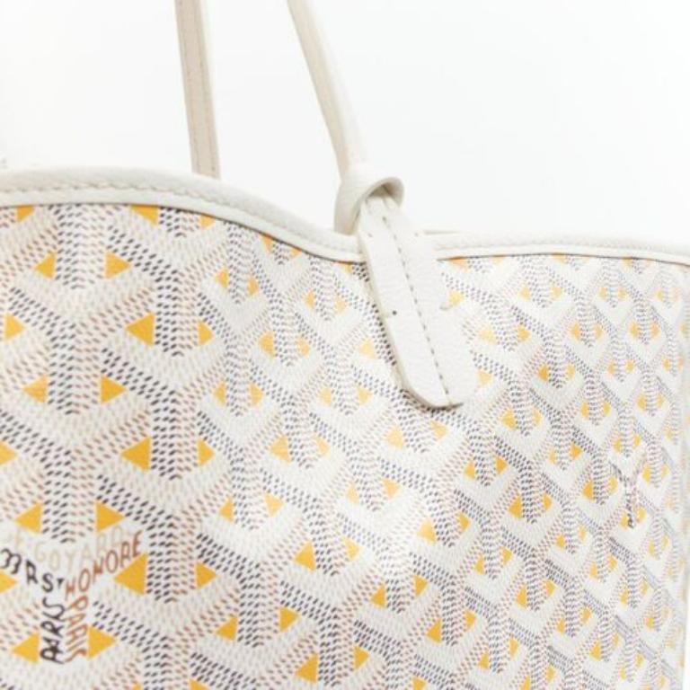 GOYARD Saint Louis GM Limited Bolso monograma reversible de lona blanca 2