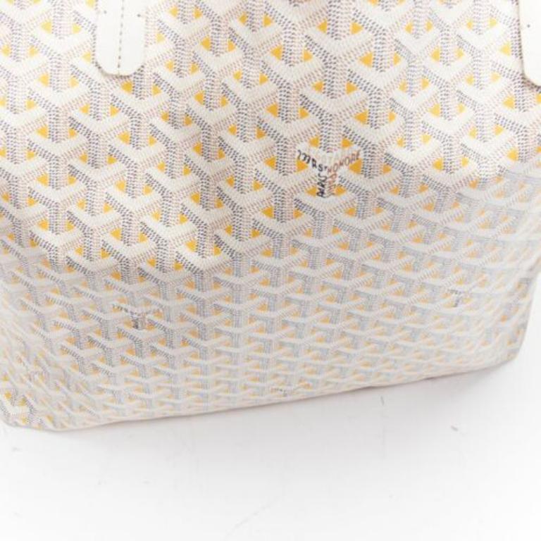 GOYARD Saint Louis GM Limited Bolso monograma reversible de lona blanca 3