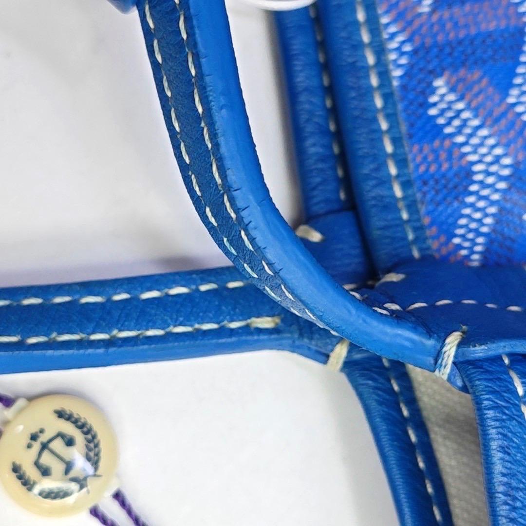 Goyard Saint Louis GM Tote Groß Blau Tina Druck 10