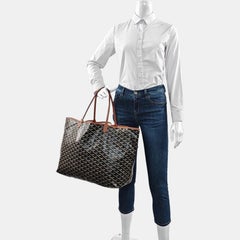 Goyard Saint Louis GM Tote Large Brown Goyardine Canvas 2017