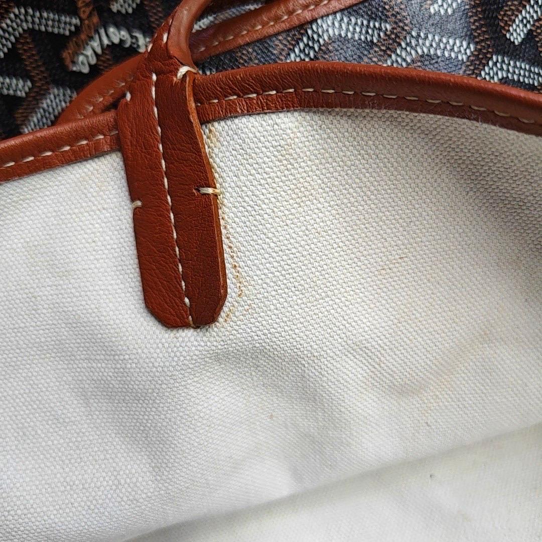 Goyard Saint Louis GM Tote Groß Braun Goyardine Segeltuch 2017 im Angebot 2