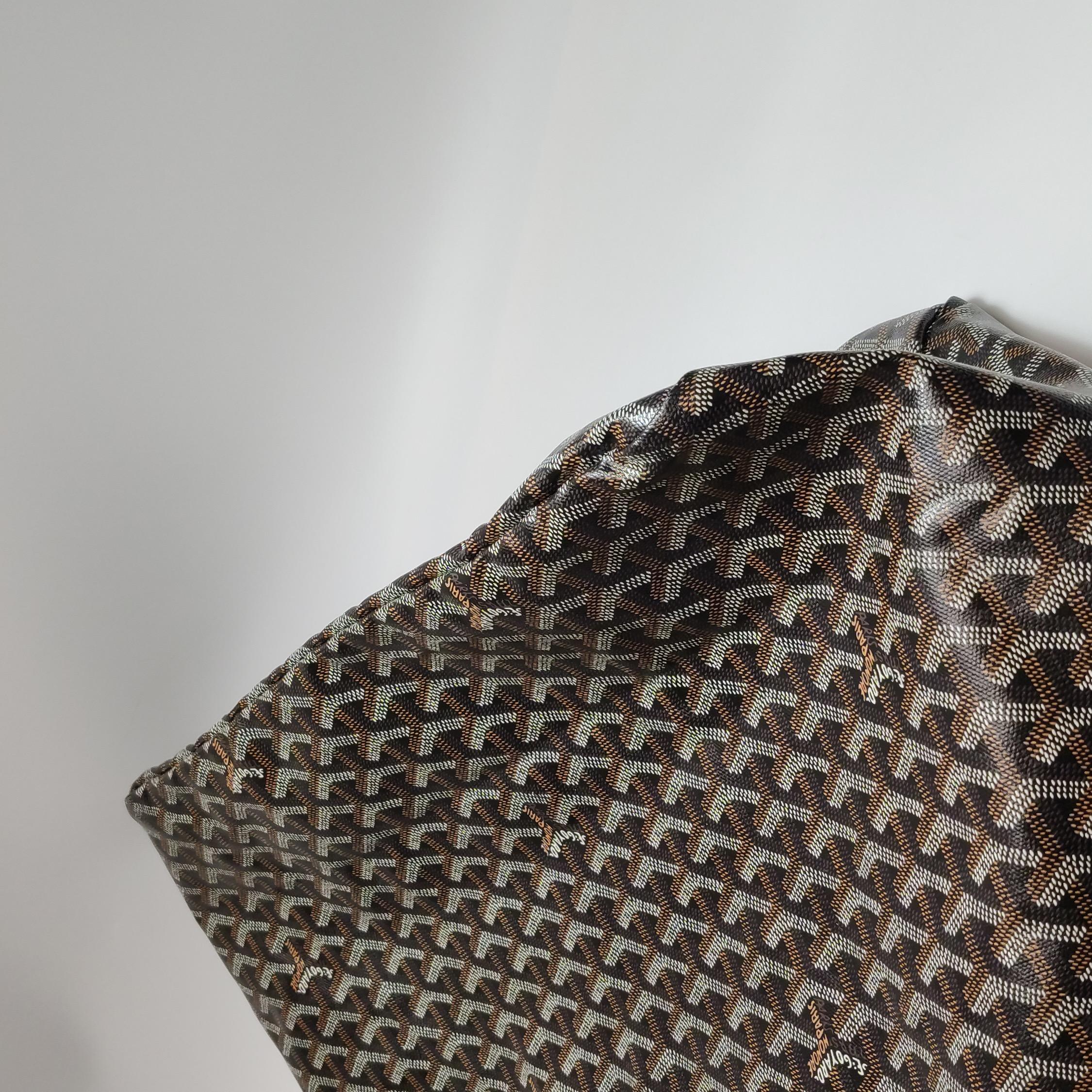 Goyard Saint Louis GM Tote Large Brown Goyardine Canvas 2020 en vente 6