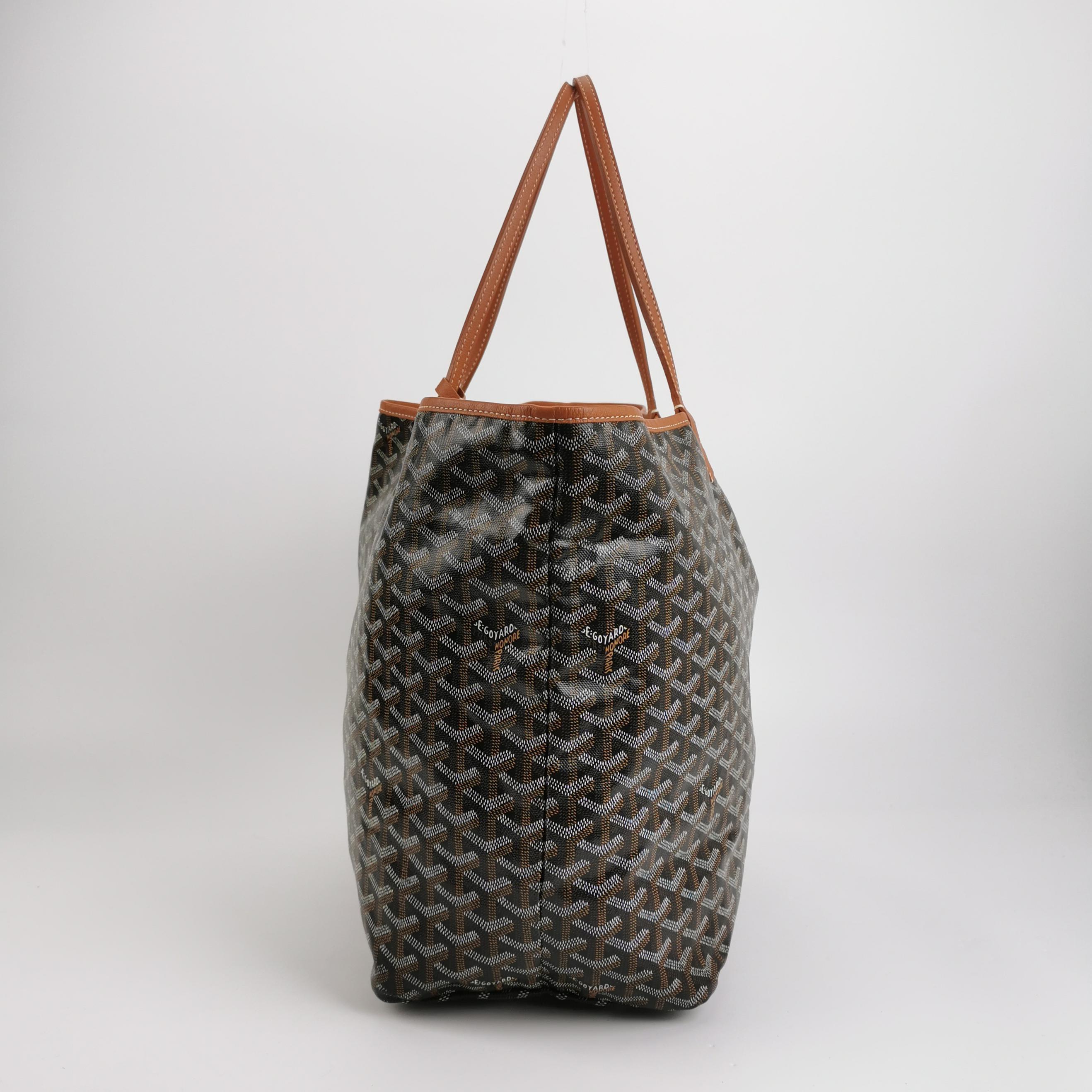 Goyard Saint Louis GM Tote Large Brown Goyardine Canvas 2020 Bon état - En vente à AUBERVILLIERS, FR