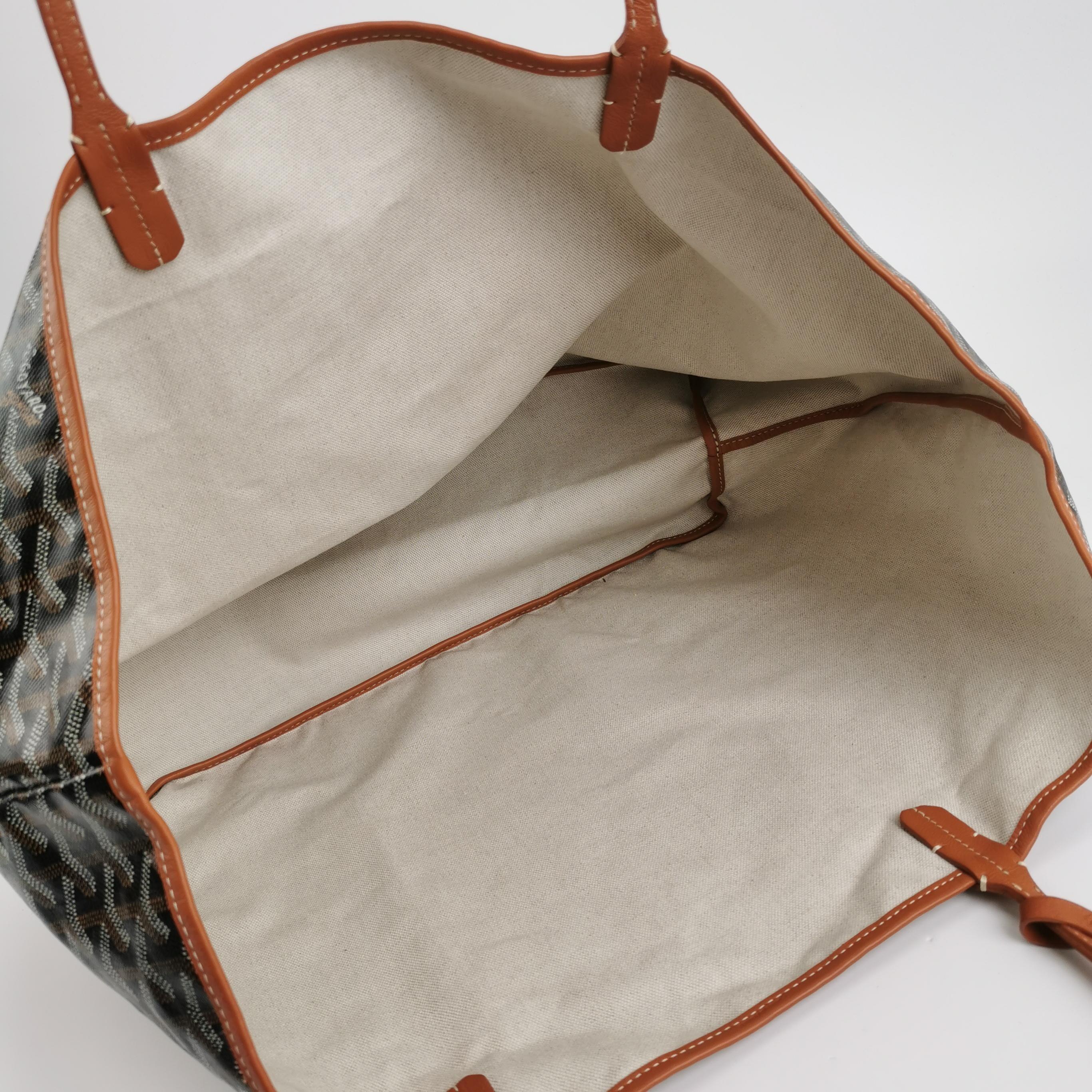 Goyard Saint Louis GM Tote Large Brown Goyardine Canvas 2020 en vente 3