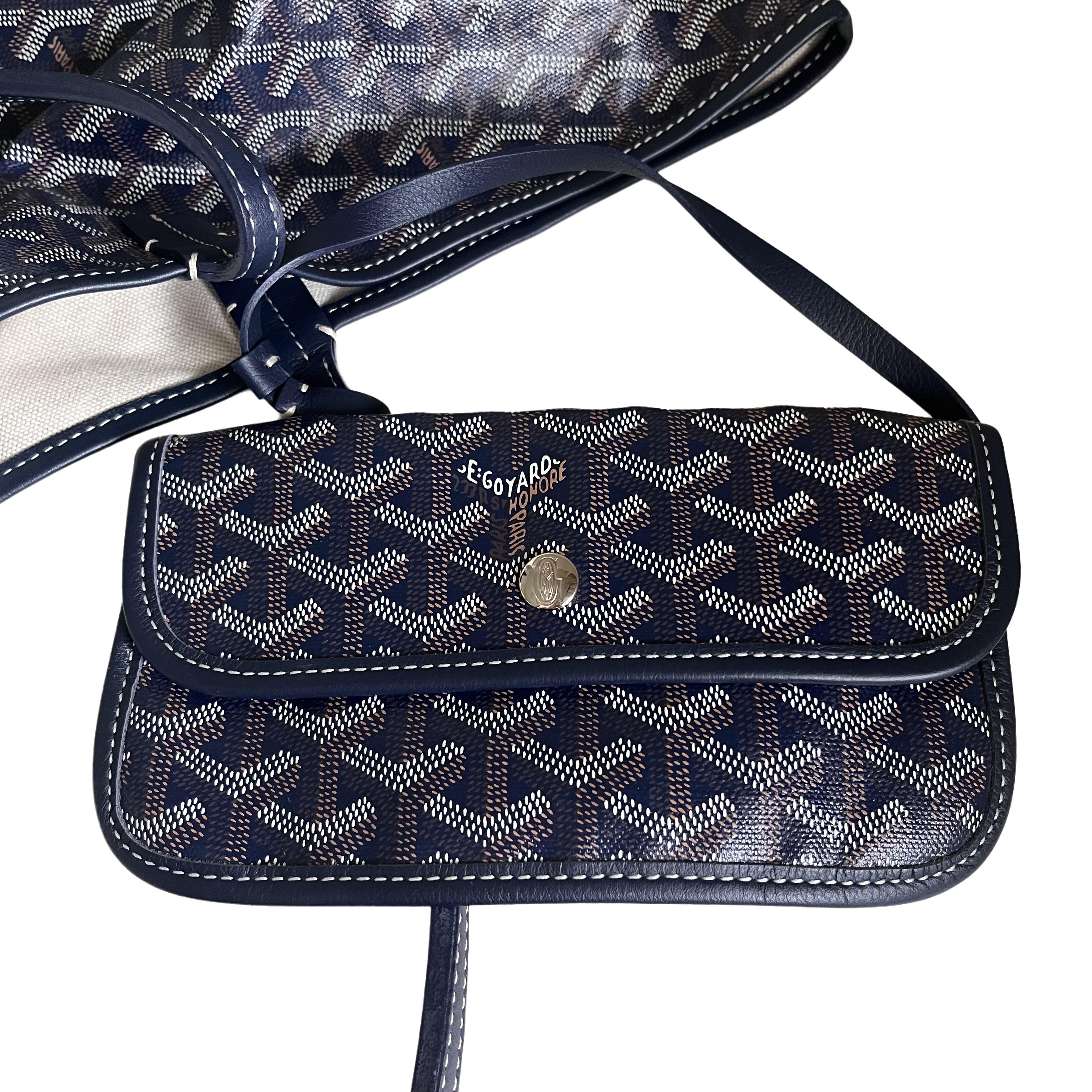 Goyard Saint Louis GM Tragetasche Große Marineblau im Angebot 12